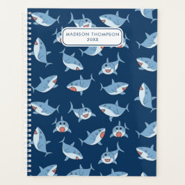 Agenda Gran patrón marino de tiburones blancos