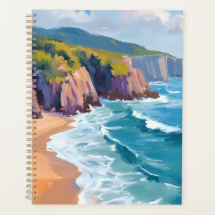 Agenda Gran Sur, California Acuarela Pintura Del Océano