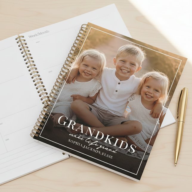 Agenda Grandkids Make Life Grand Grandparent Custom Photo (Subido por el creador)