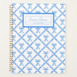 Agenda Grandmillennial Trellis Bows Planner