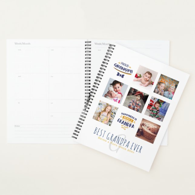 Agenda GRANDPA REGALO DE COLLAGE DE FOTOS Orgulloso papá  (Demostración)