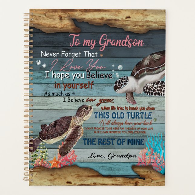 Agenda Grandson Gift | Carta A Mi Abuelo (Anverso)