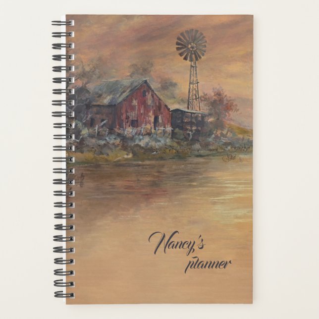 Agenda Granero Antiguo - Pintado a mano (Anverso)