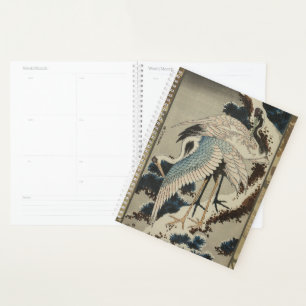 Agenda Grasas en una nieve cubierta Hokusai