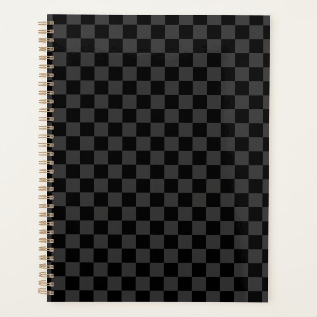 Agenda Gray Black Checkered Checkerboard (Anverso)