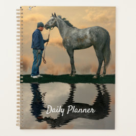 Agenda Gray Horse And Groom OTTB Daily Planner