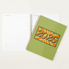 Agenda Green 2025 con Sunburst Naranja