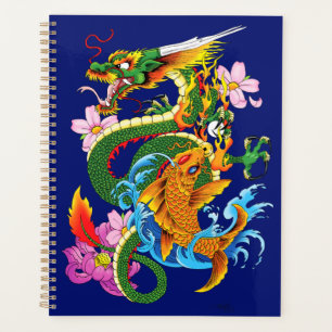 Agenda Green Dragon Koi Fish
