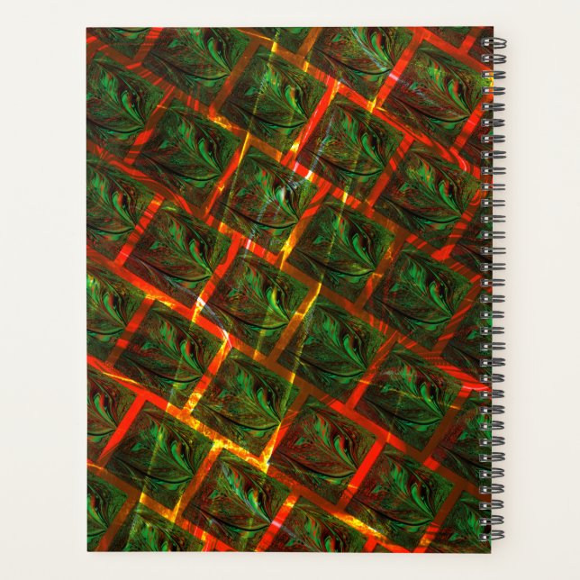 Agenda 'Green framed eyes', scratches or red grating. (Reverso)