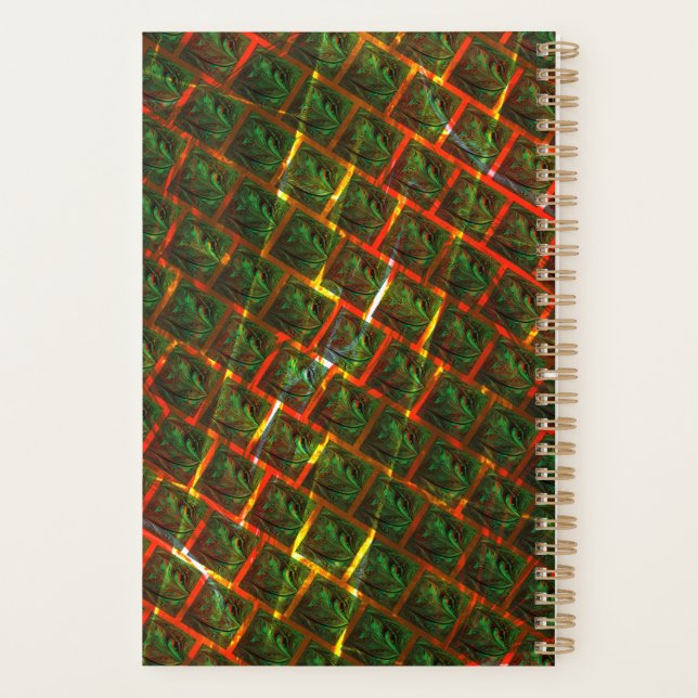 Agenda 'Green framed eyes', scratches or red grating. (Reverso)