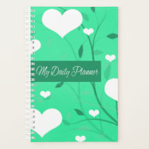 Green Hearts Happy Planner
