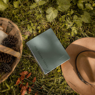 Agenda Green Monograma Minimalista elegante y moderno