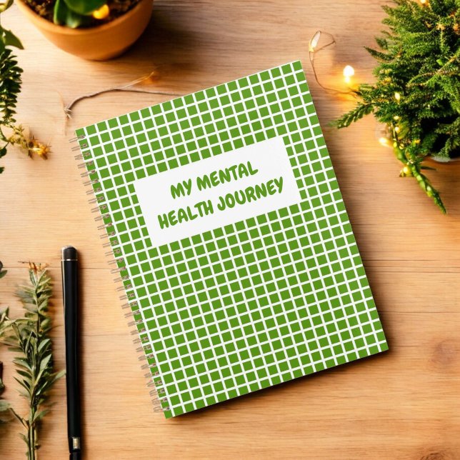Agenda Green Plaid Gingham Planner Cita sobre salud menta (Subido por el creador)