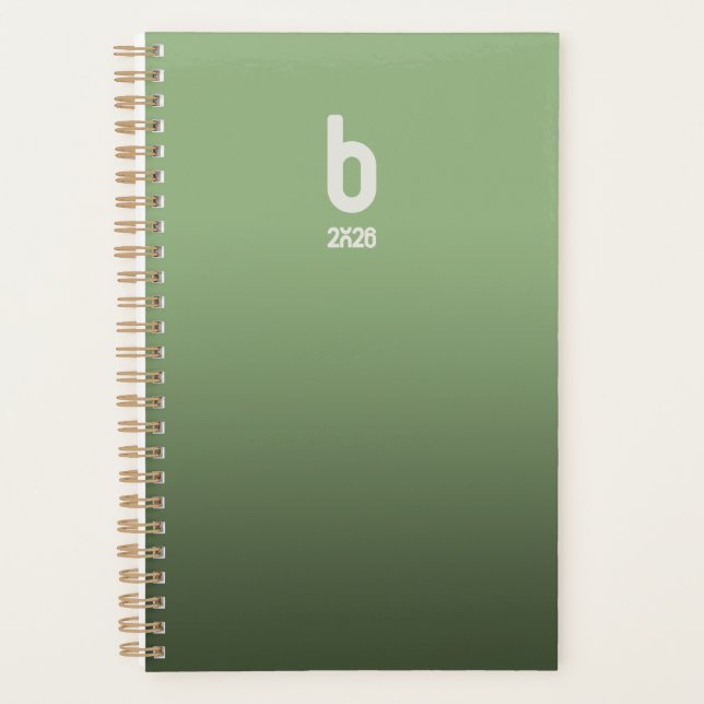 Agenda Green Spiral Planner  – 2026 Breath (Anverso)