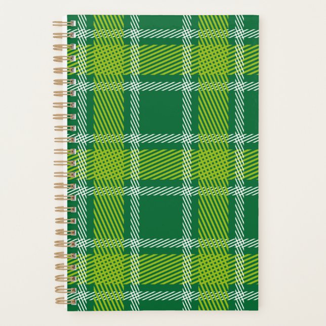 Agenda Green Tartan Planner (Anverso)