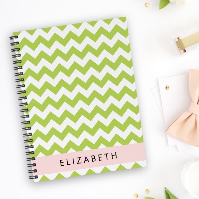 Agenda Green Zigzag, Green Chevron, Tu Nombre (Subido por el creador)