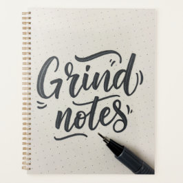 Agenda Grind Notes Journal - Diseño de estilo manuscrito