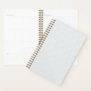 Agenda Gris Claro Floral Geométrico   Patrón Moderno de V