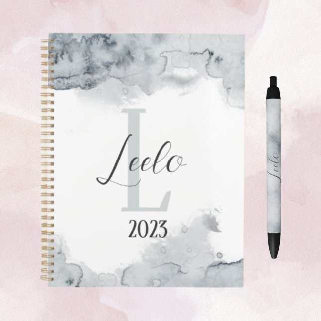 Agenda Gris Hermosa Acuarela Personalizada Diariamente (Subido por el creador)