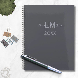 Agenda Gris Pizarra Elegante Corporativo Profesional Mini