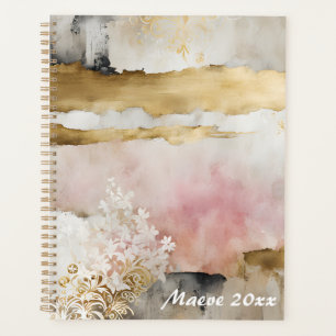 Agenda Gris rosa dorado Wabi Sabi