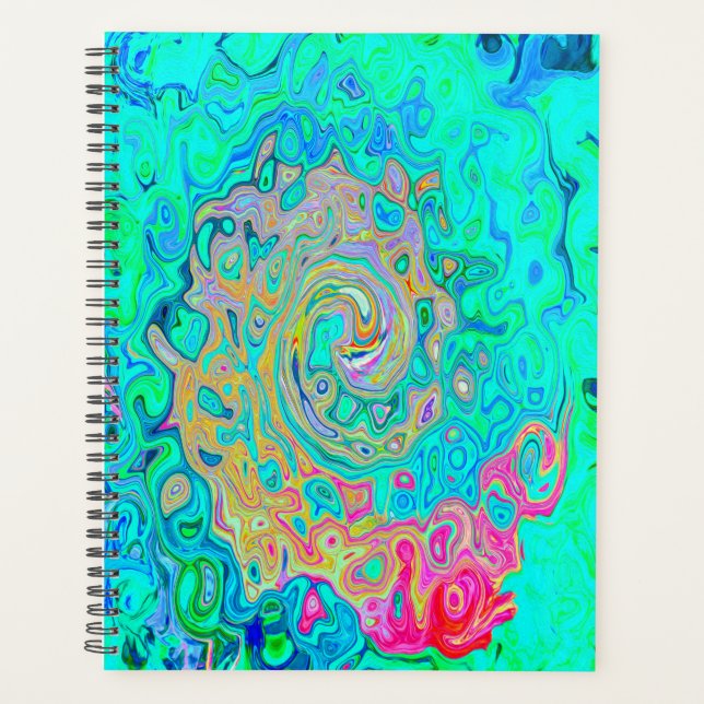 Agenda Groovy Abstract Retro Arcoiris Liquido Swirl (Anverso)