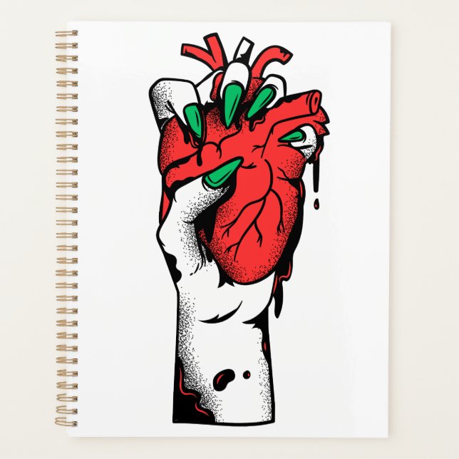 Agenda Grunge Gothic Hand Holding Heart Artwork (Anverso)