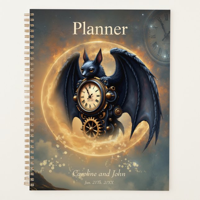 Agenda Guardián de la luna – Murciélago steampunk (Anverso)