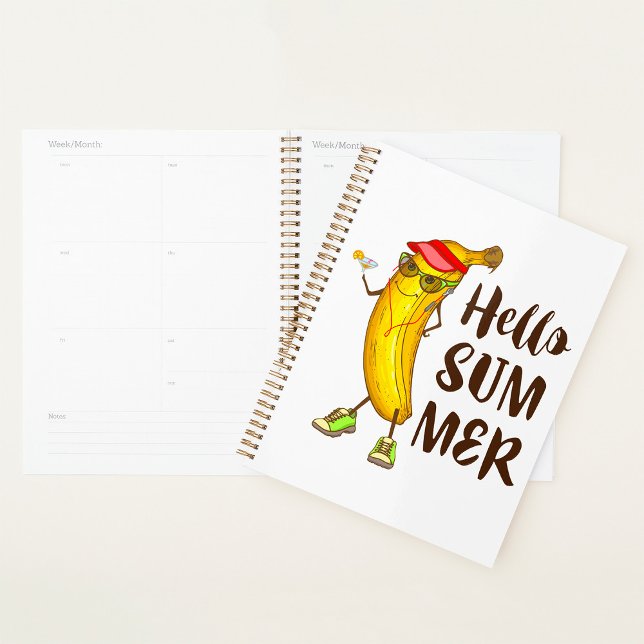 Agenda Guay Banana Hello Summer Funny Fruta Tropical (Subido por el creador)