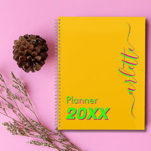 Agenda Guay Neon Amber Weekly y Mensual 2025