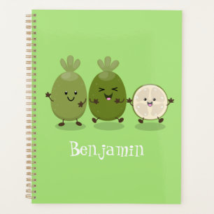 Agenda Guayaba feijoa personalizado de piña de cuña ilust