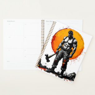 Agenda guerrero bárbaro fantasía medieval humilde Planner