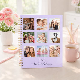 Agenda Guión de nombre de collage de fotos familiares de