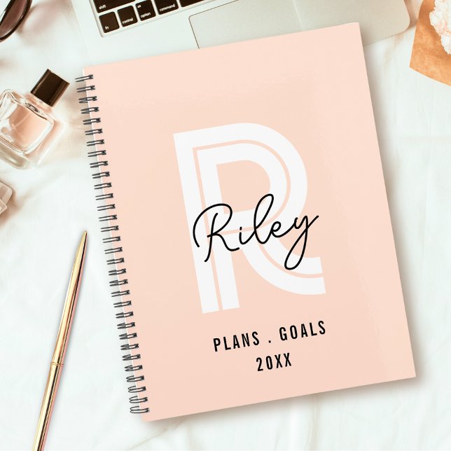 Agenda Guión monograma Girona Rubor Curte rosa Retro tren (Subido por el creador)