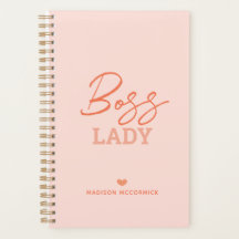 Guión Naranja rosa moderno de Boss Lady Personaliz