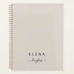 Agenda Guión neutral moderno en monograma Minimalista<br><div class="desc">Portátil monograma simple minimalista elegante y personalizado en color neutro. Apropiado para pequeñas empresas,  oficinas en el hogar,  profesionales empresariales o independientes,  escuelas.</div>