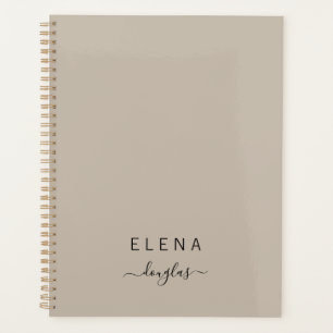 Agenda Guión neutral moderno Minimalista en monograma mar