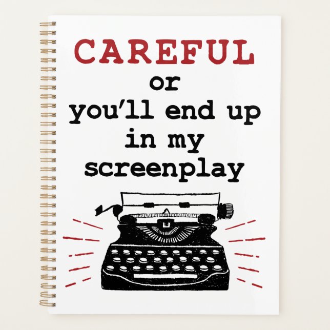 Agenda Guionista Cuidadoso Termina En Mi Guión (Anverso)