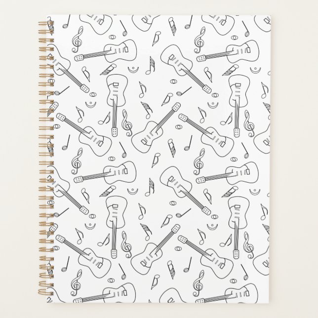 Agenda Guitar Lines Music Notes (Anverso)