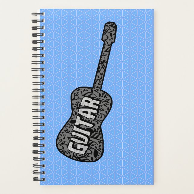 Agenda Guitar Music Notes Text (Anverso)