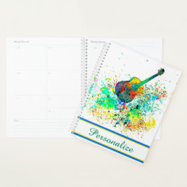 Agenda Guitarra personalizada y acordes salpicados