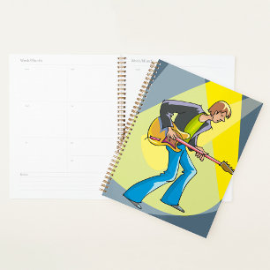 Agenda Guitarrista de Rock Músico Estilo 70