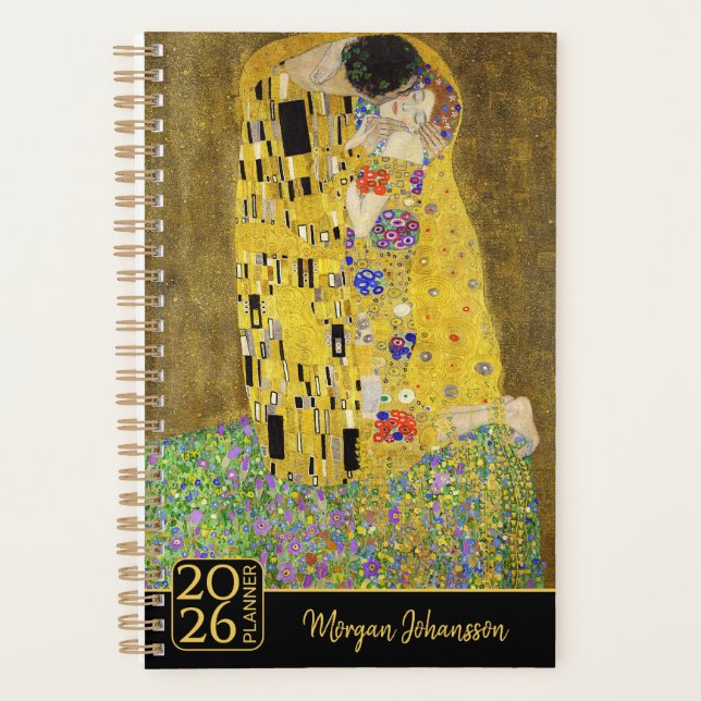 Agenda Gustav Klimt – El beso – Texto personalizado (Anverso)