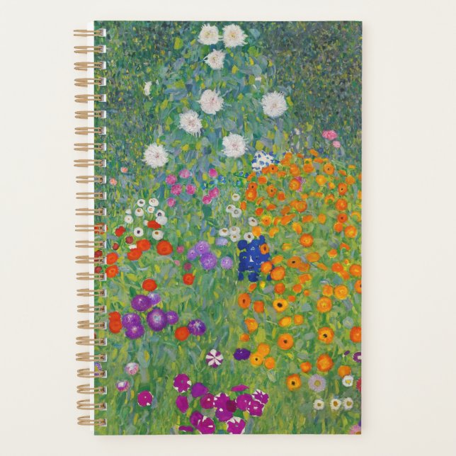 Agenda Gustav Klimt Flower Garden Vintage Art Nouveau (Anverso)