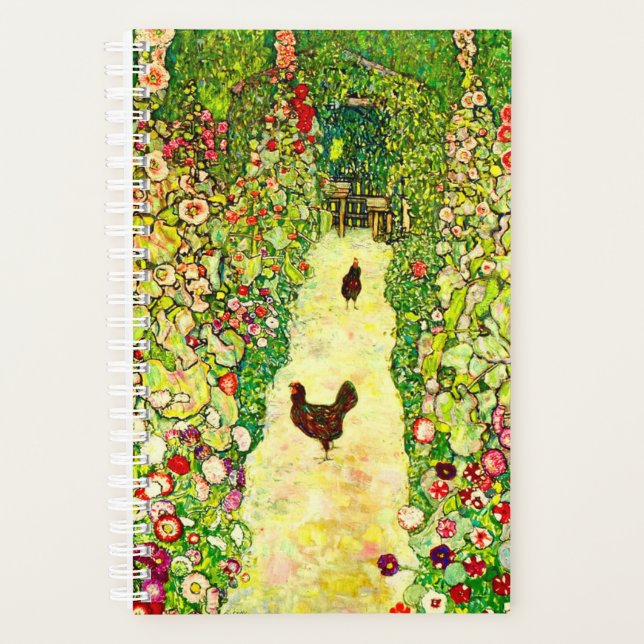 Agenda Gustav Klimt Garden con pollos (Anverso)