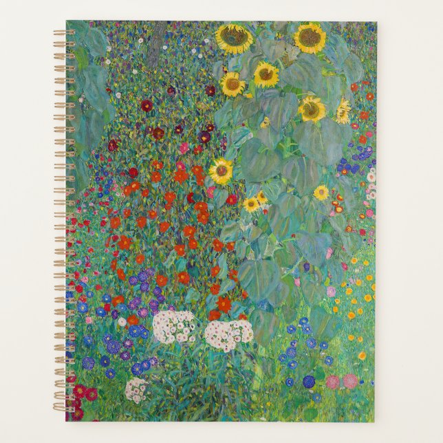 Agenda Gustav Klimt - Jardín de campo con girasoles (Anverso)