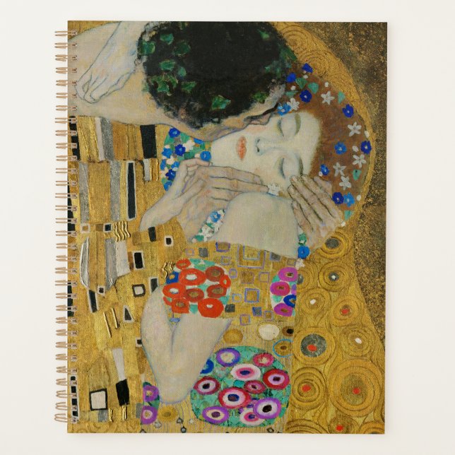 Agenda Gustav Klimt-The Kiss (detalle) | Pintura de la ho (Anverso)