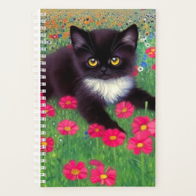 Agenda Gustav Klimt Tuxedo Cat (Anverso)