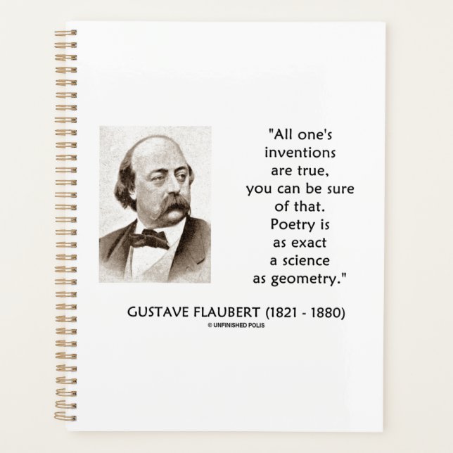 Agenda Gustave Flaubert Inventiva la verdadera ciencia de (Anverso)