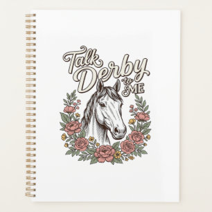 Agenda Habla Derby Conmigo Camiseta Floral Caballo Vintag